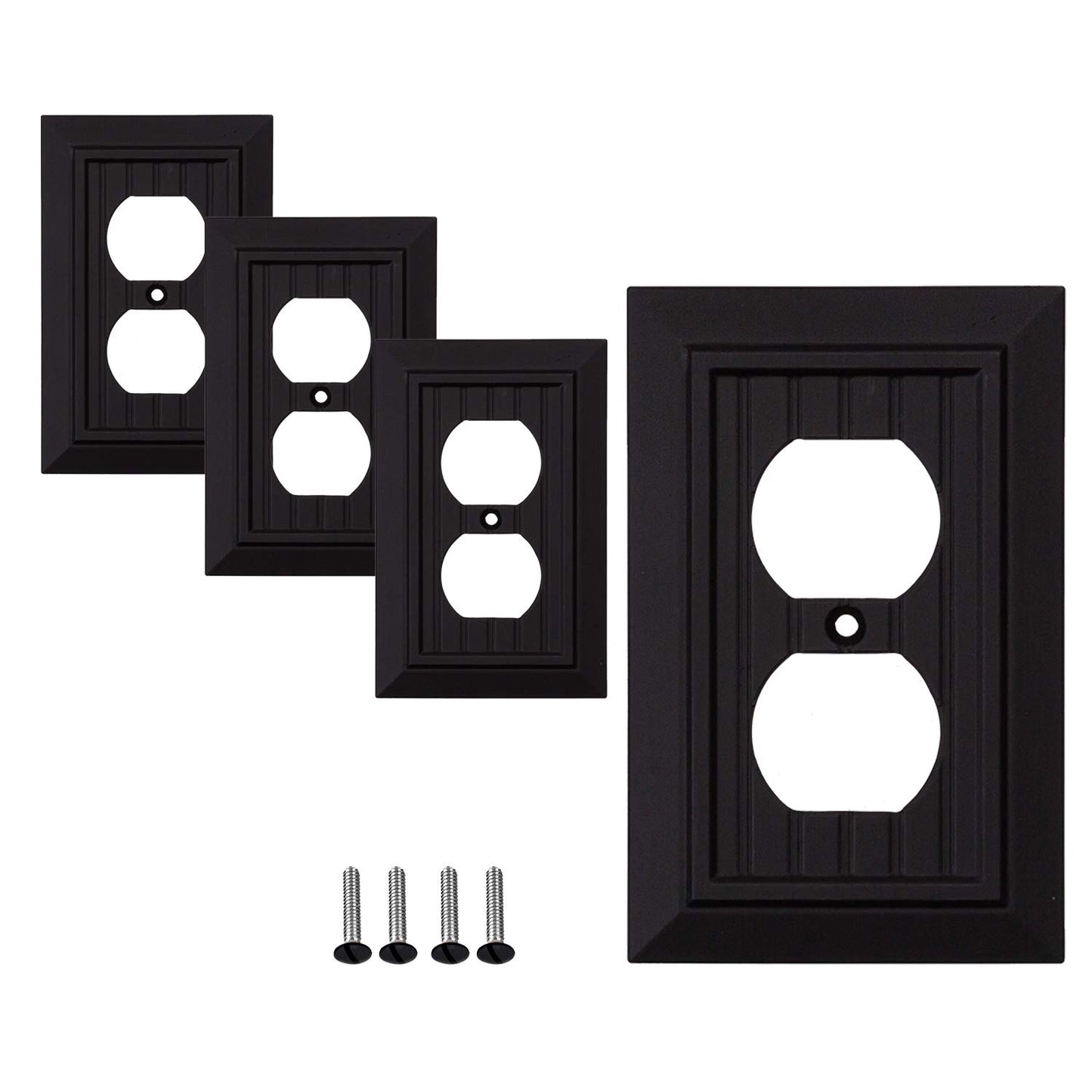 Beaded Elegance Wall Plate Collection - Black