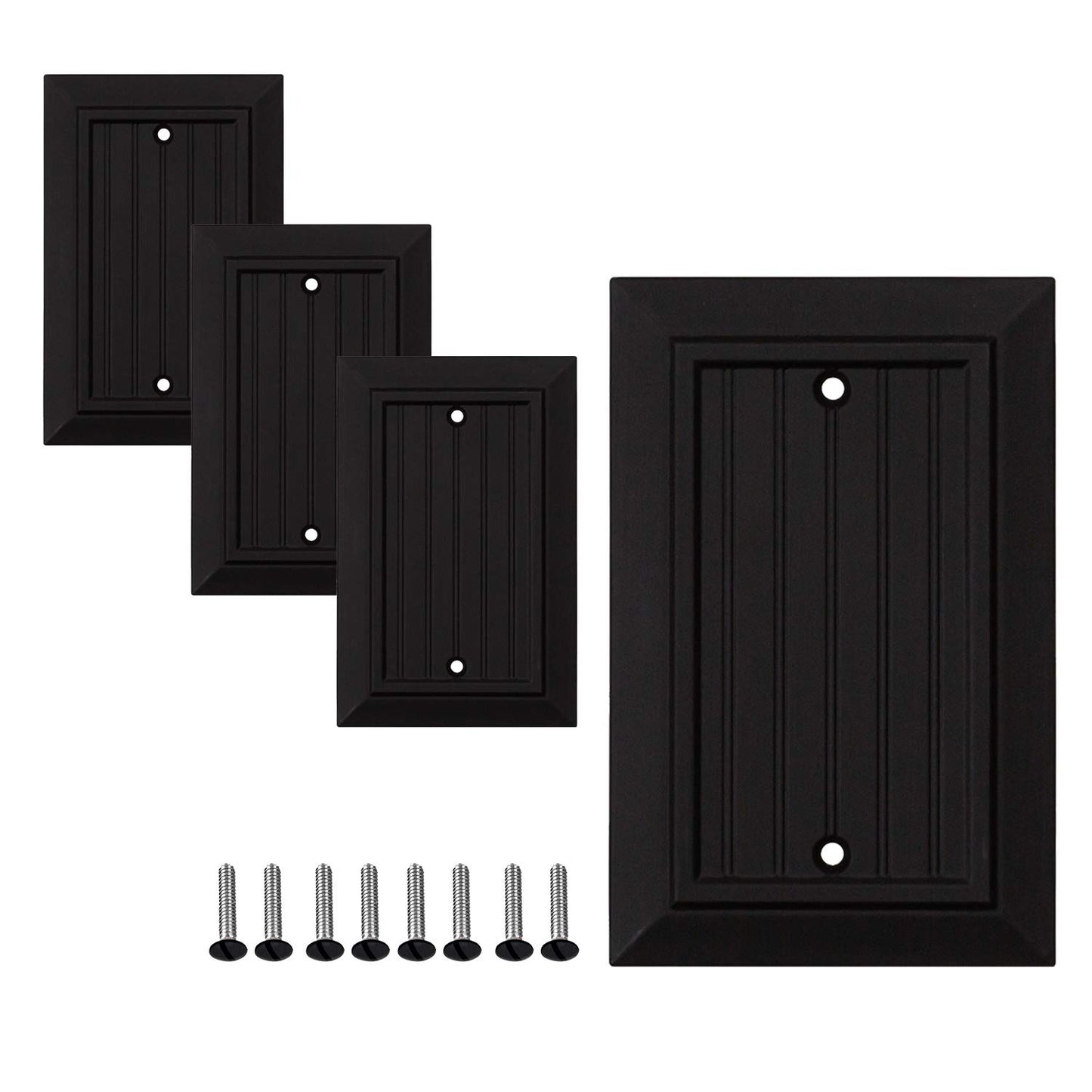 Beaded Elegance Wall Plate Collection - Black