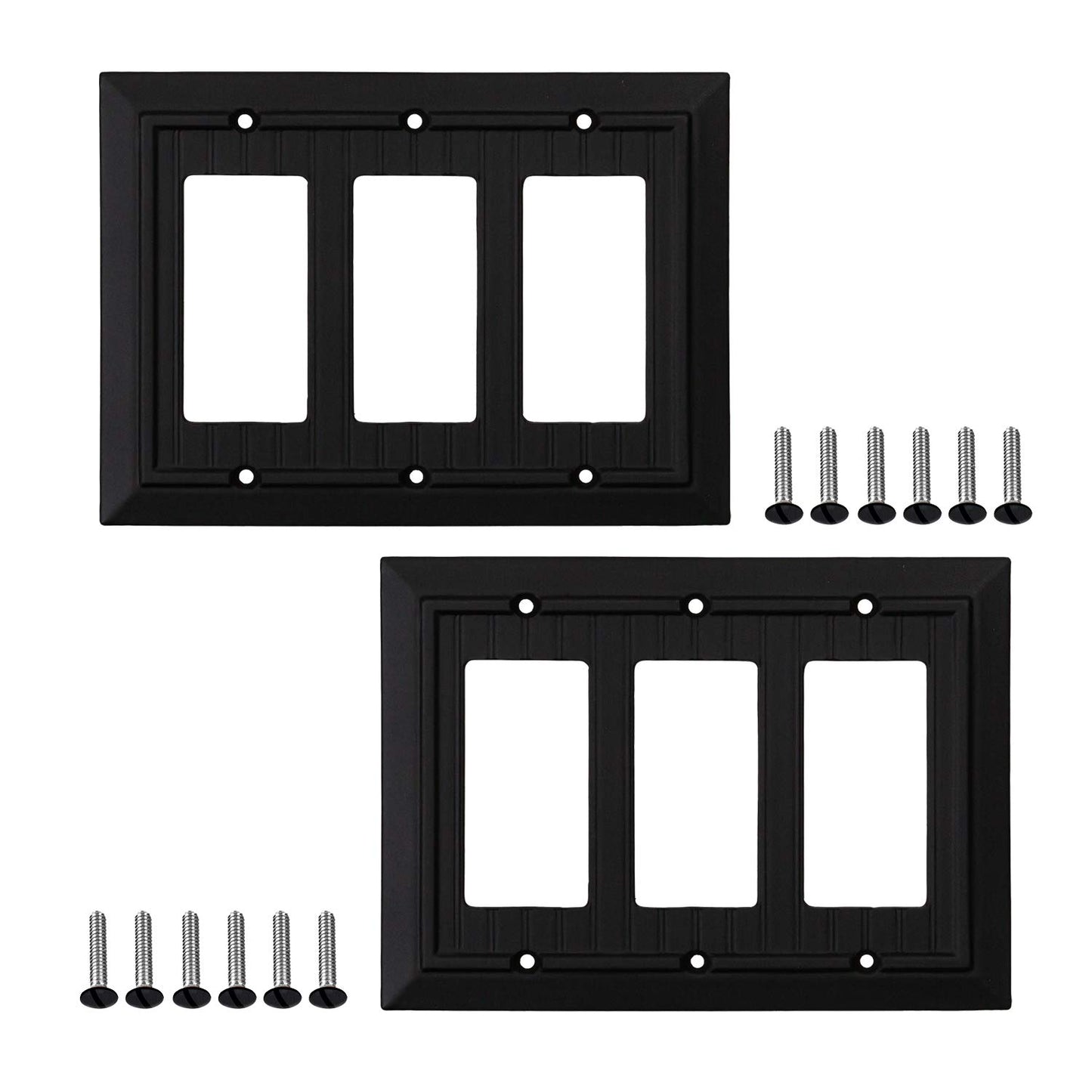 Beaded Elegance Wall Plate Collection - Black