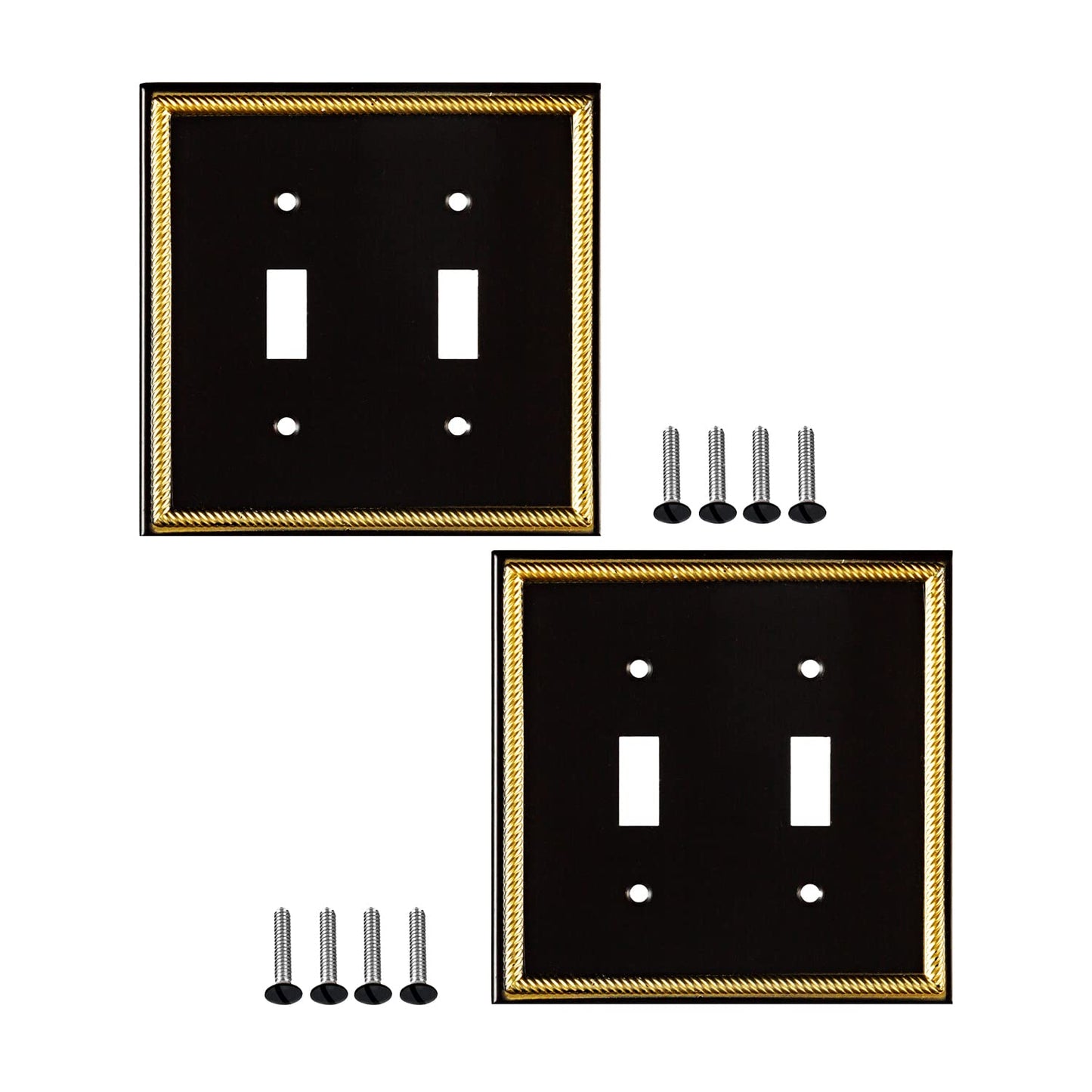 Antique Elegance Wall Plate Collection - Black & Gold