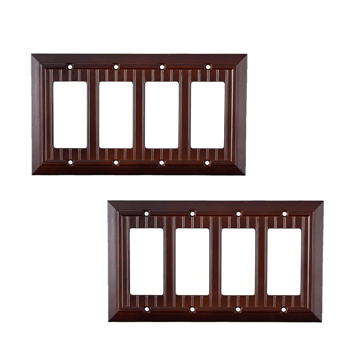 Beaded Elegance Wall Plate Collection - Mahogany