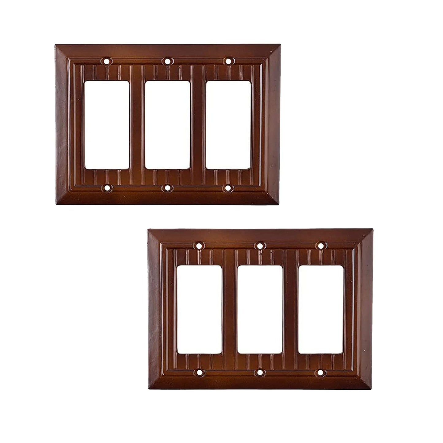 Beaded Elegance Wall Plate Collection - Mahogany