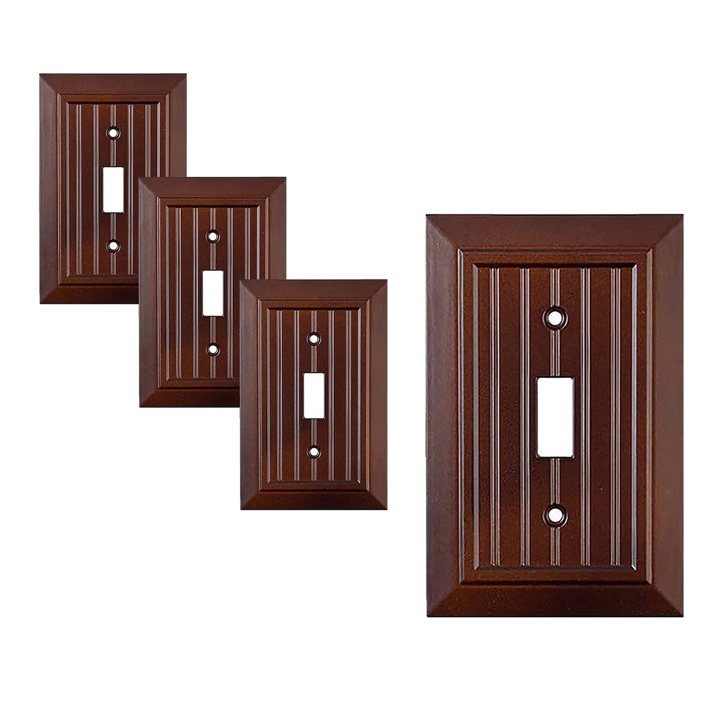 Beaded Elegance Wall Plate Collection - Mahogany