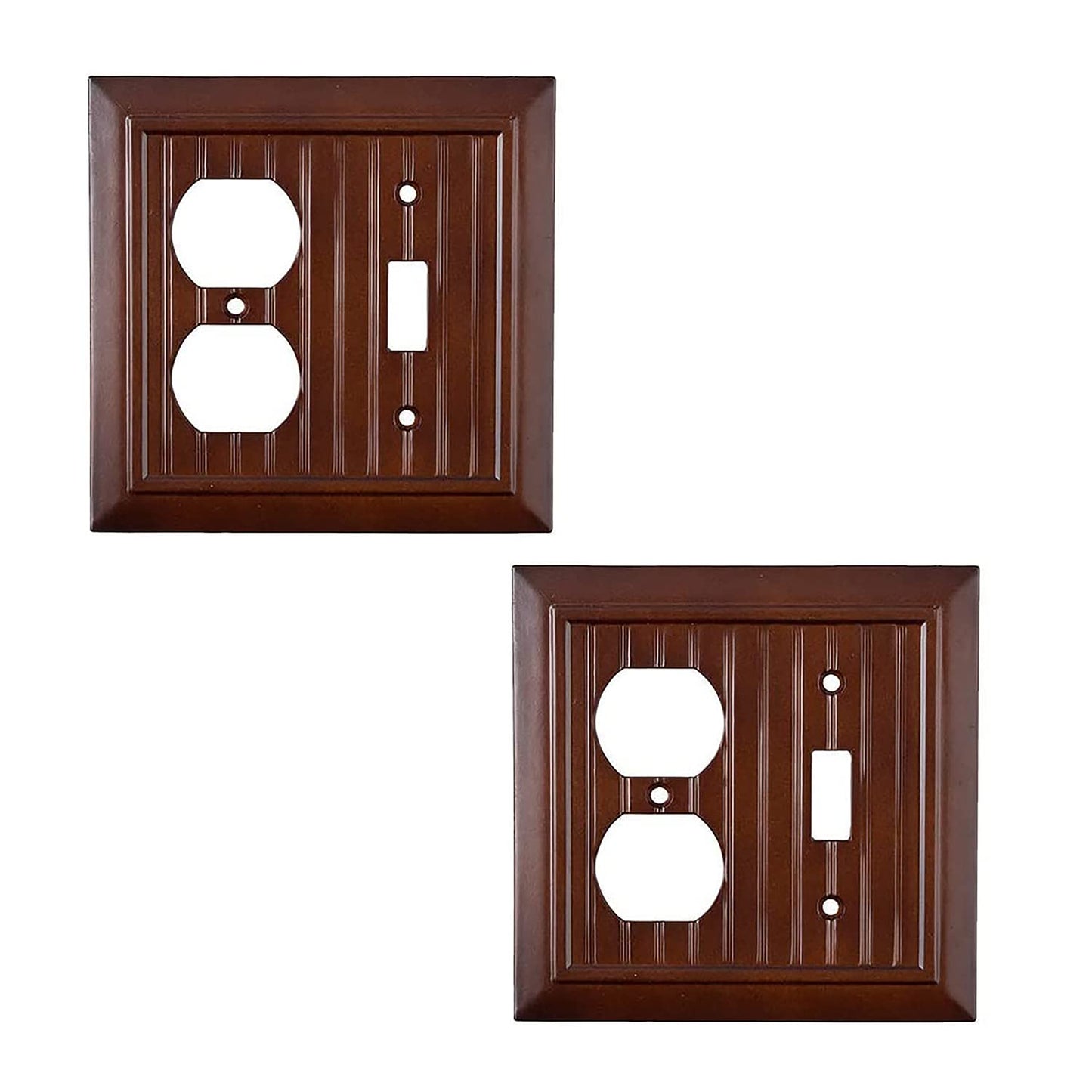 Beaded Elegance Wall Plate Collection - Mahogany