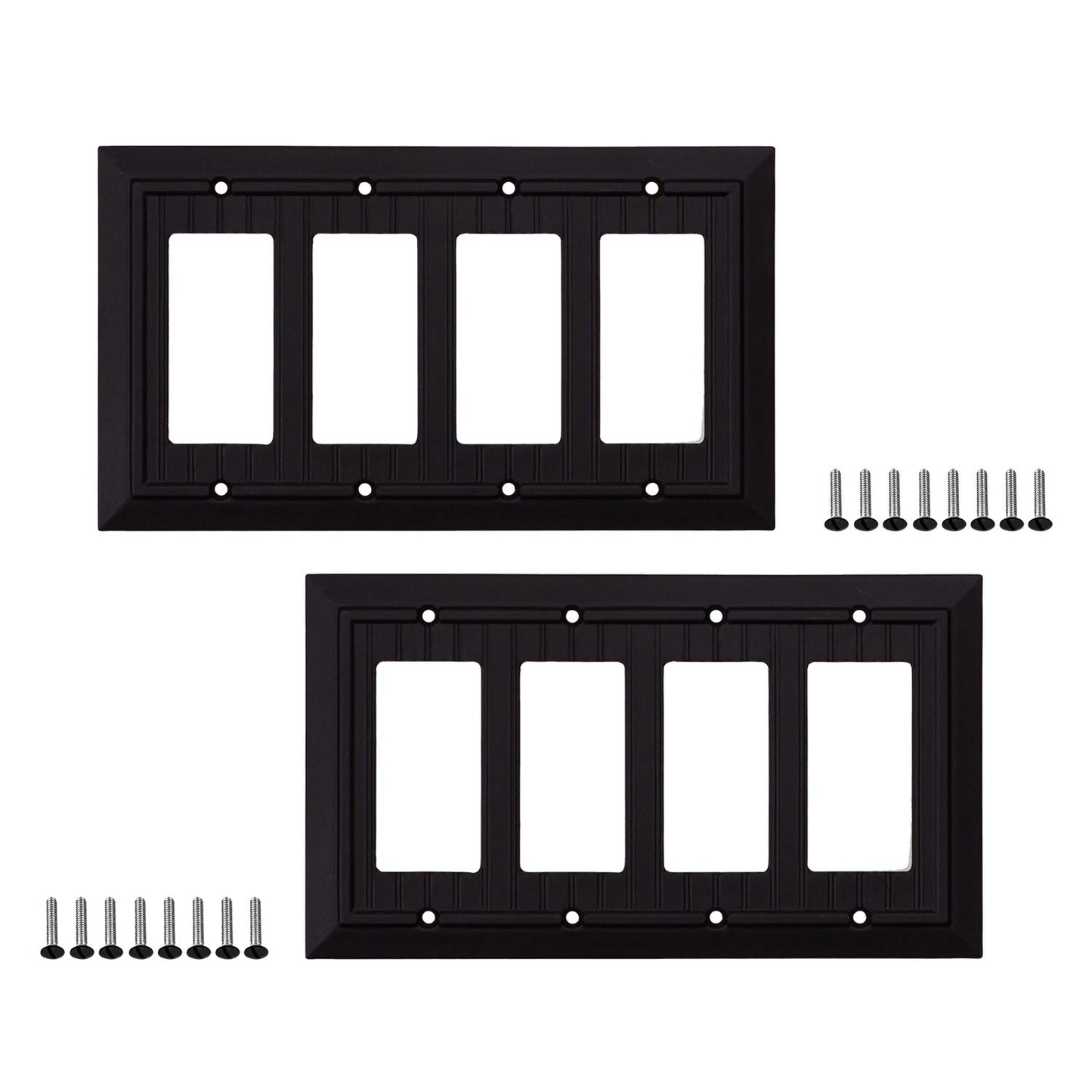 Beaded Elegance Wall Plate Collection - Black