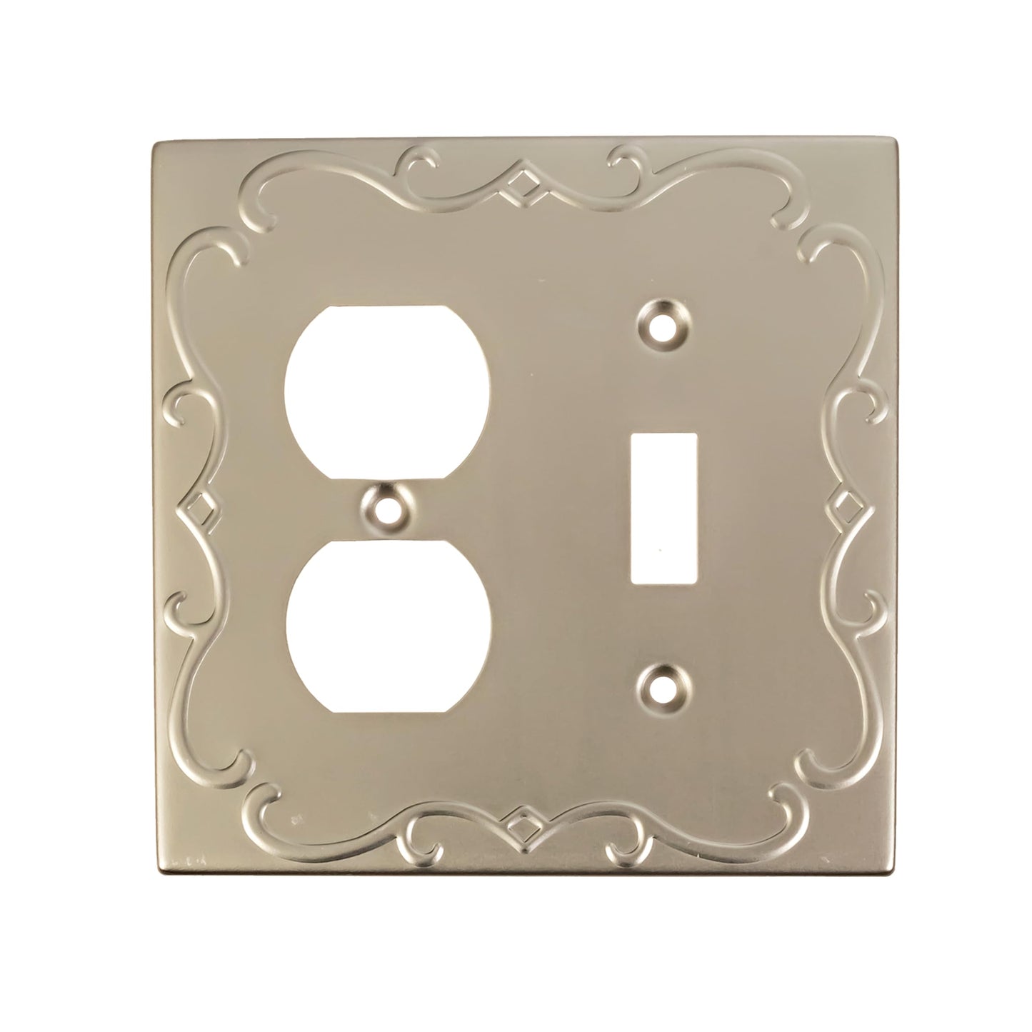 Regal Scrollwork Wall Plates Collection - Satin Satin Nickel