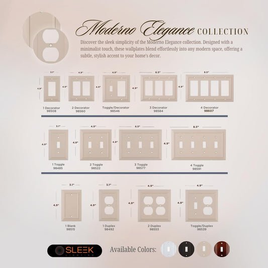 Moderno Elegance Wall Plate Collection - Ivory