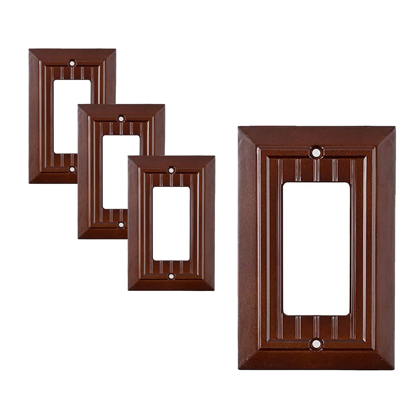 Beaded Elegance Wall Plate Collection - Mahogany