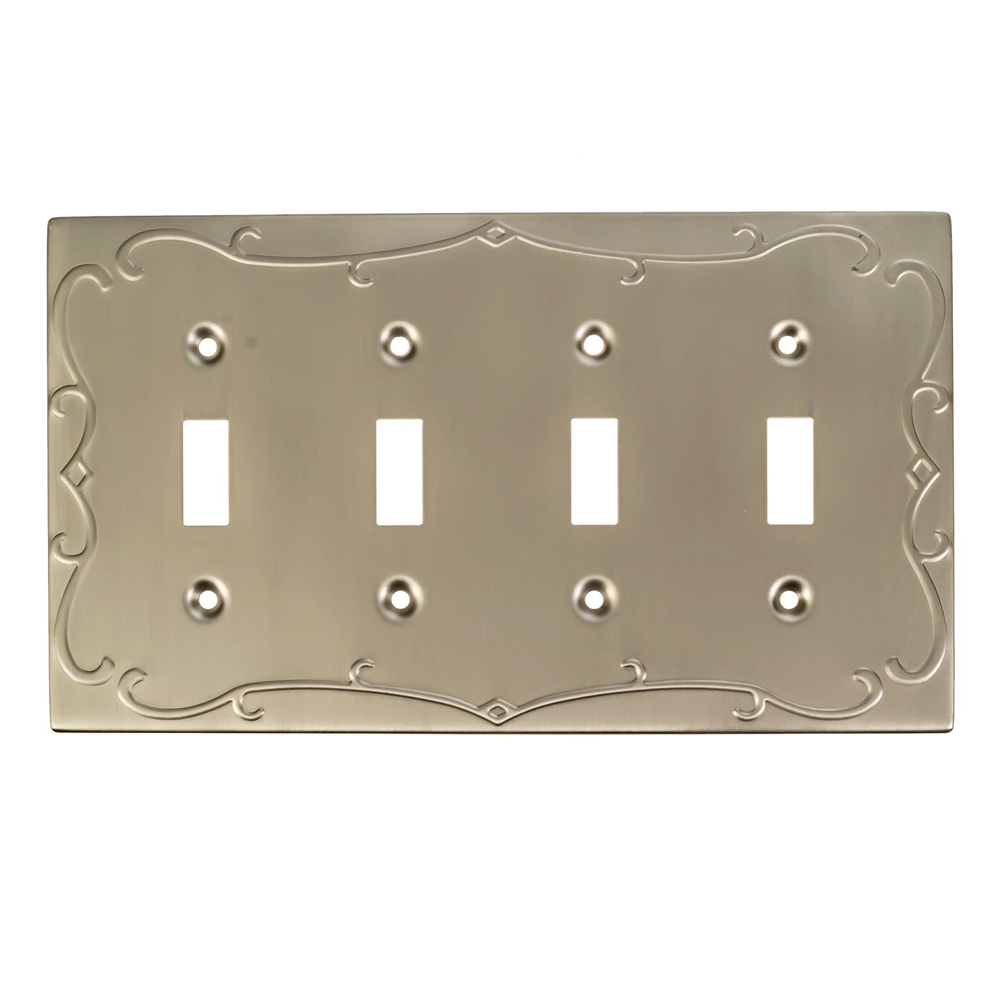 Regal Scrollwork Wall Plates Collection - Satin Satin Nickel