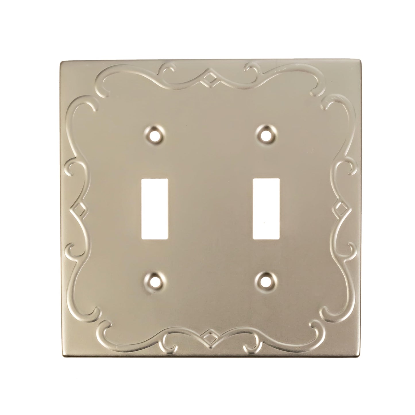 Regal Scrollwork Wall Plates Collection - Satin Satin Nickel