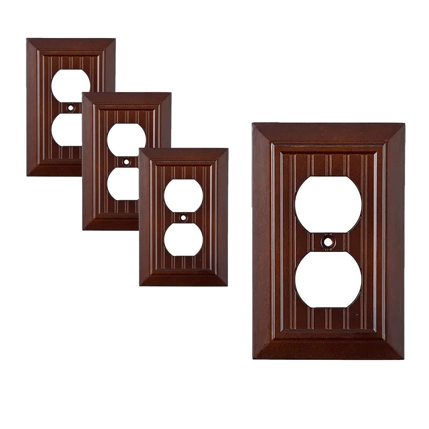 Beaded Elegance Wall Plate Collection - Mahogany