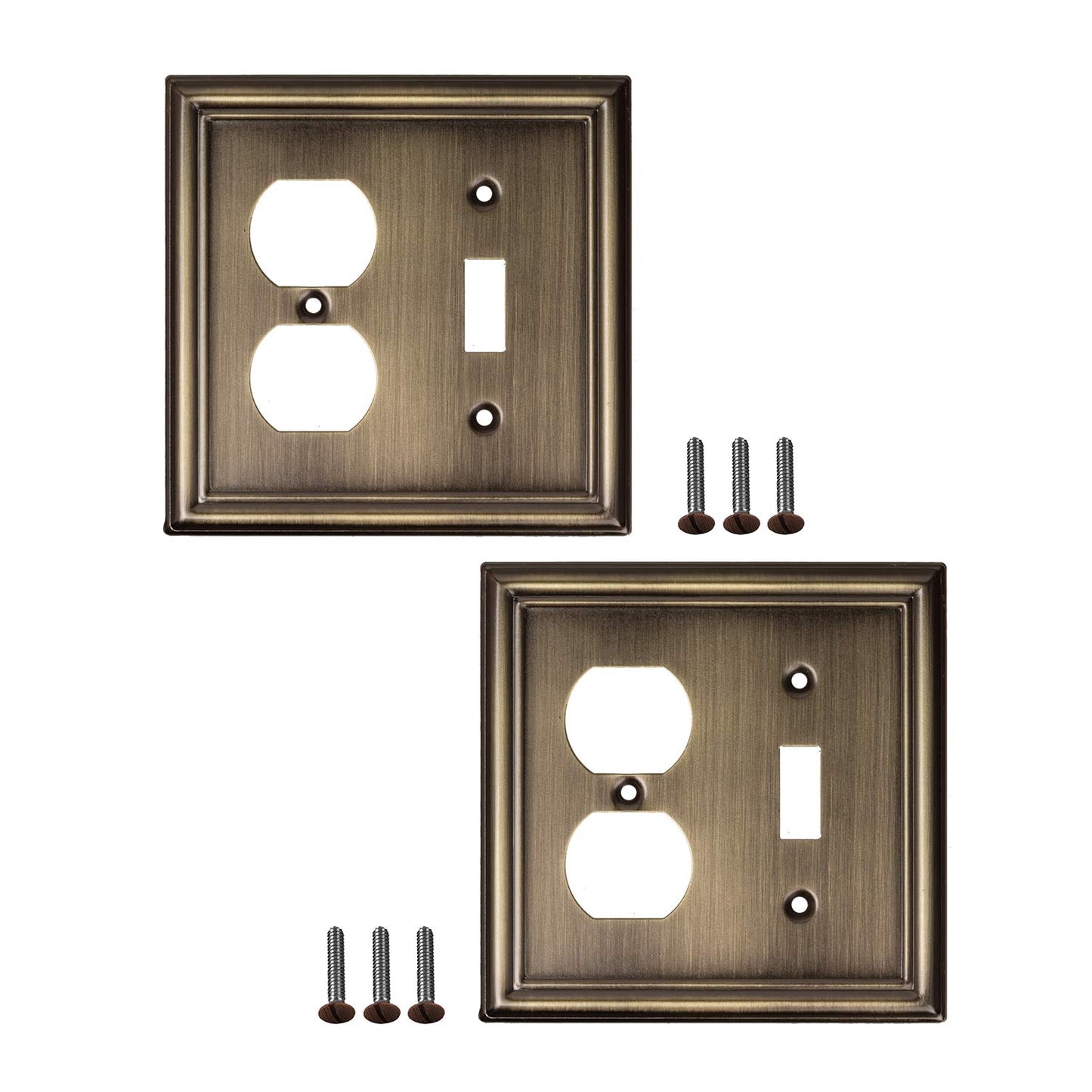 Luxe Essence Wall Plate Collection - Antique Brass