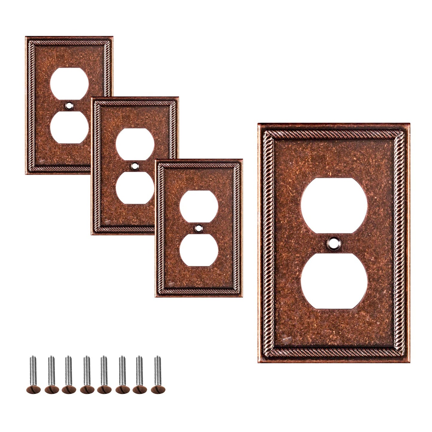 Antique Elegance Wall Plates Collection - Sponged Copper