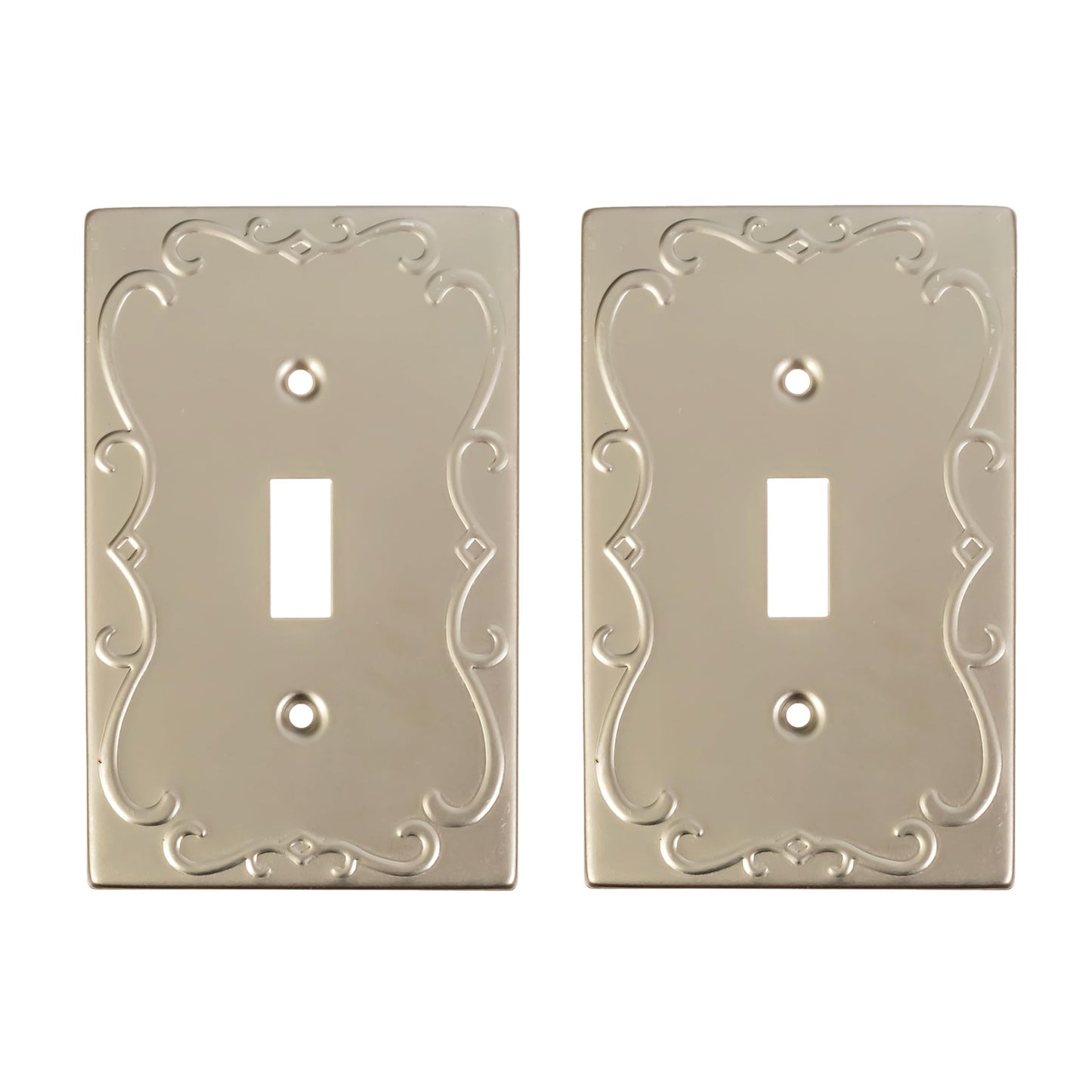 Regal Scrollwork Wall Plates Collection - Satin Satin Nickel