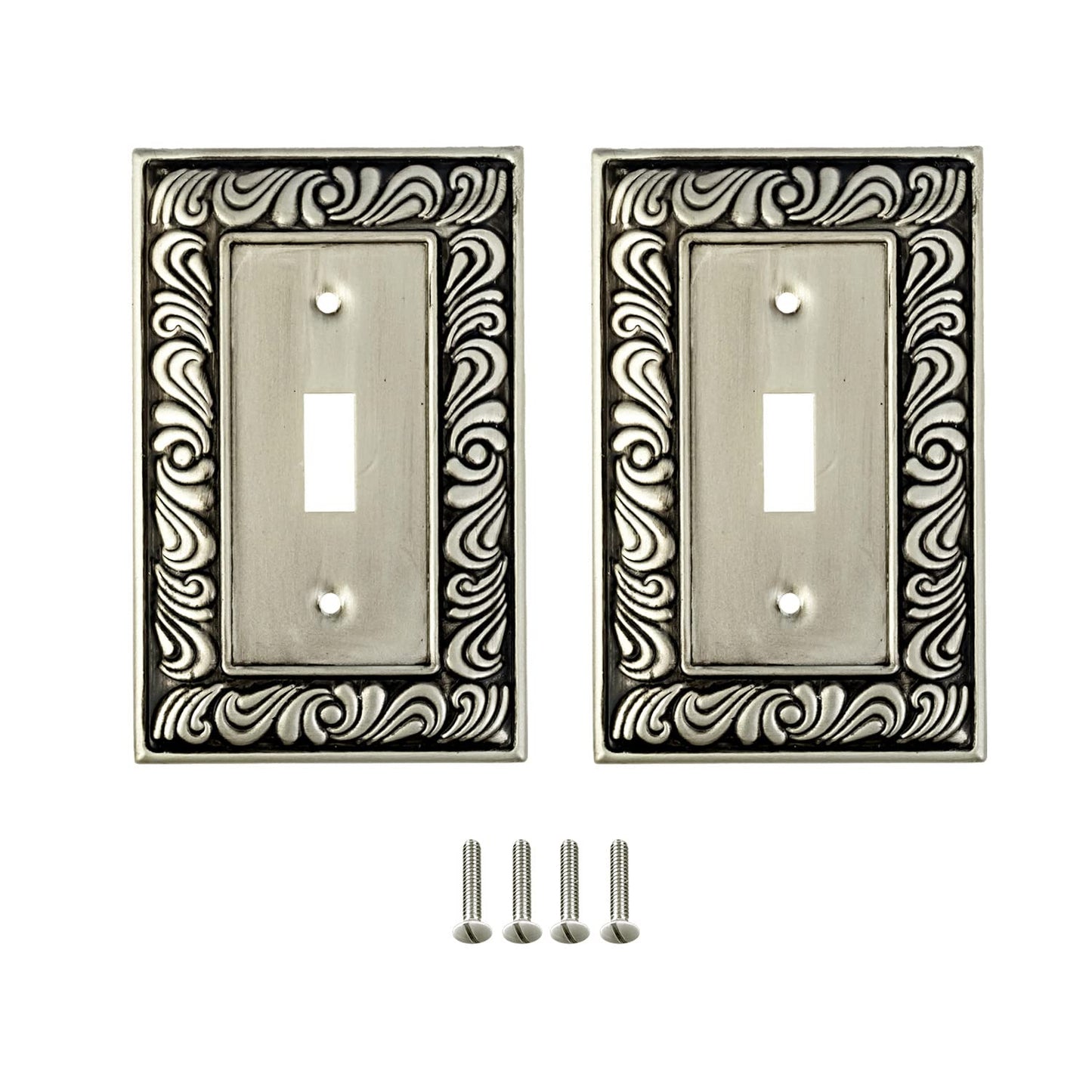 Baroque Brilliance Wall Plate Collection - Satin Pewter