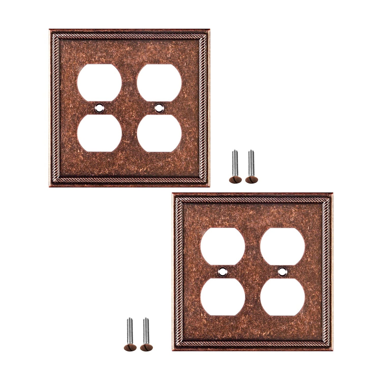 Antique Elegance Wall Plates Collection - Sponged Copper