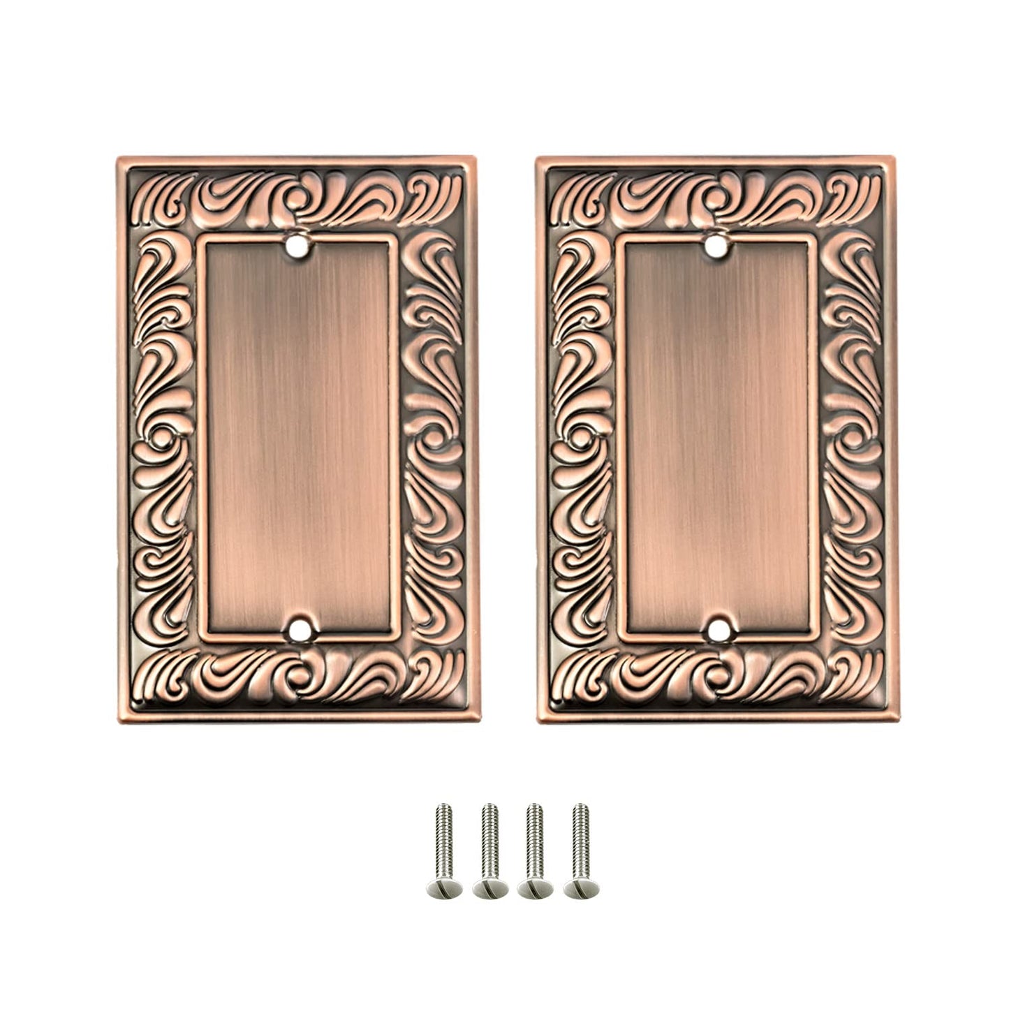 Baroque Brilliance Wall Plate Collection - Antique Copper