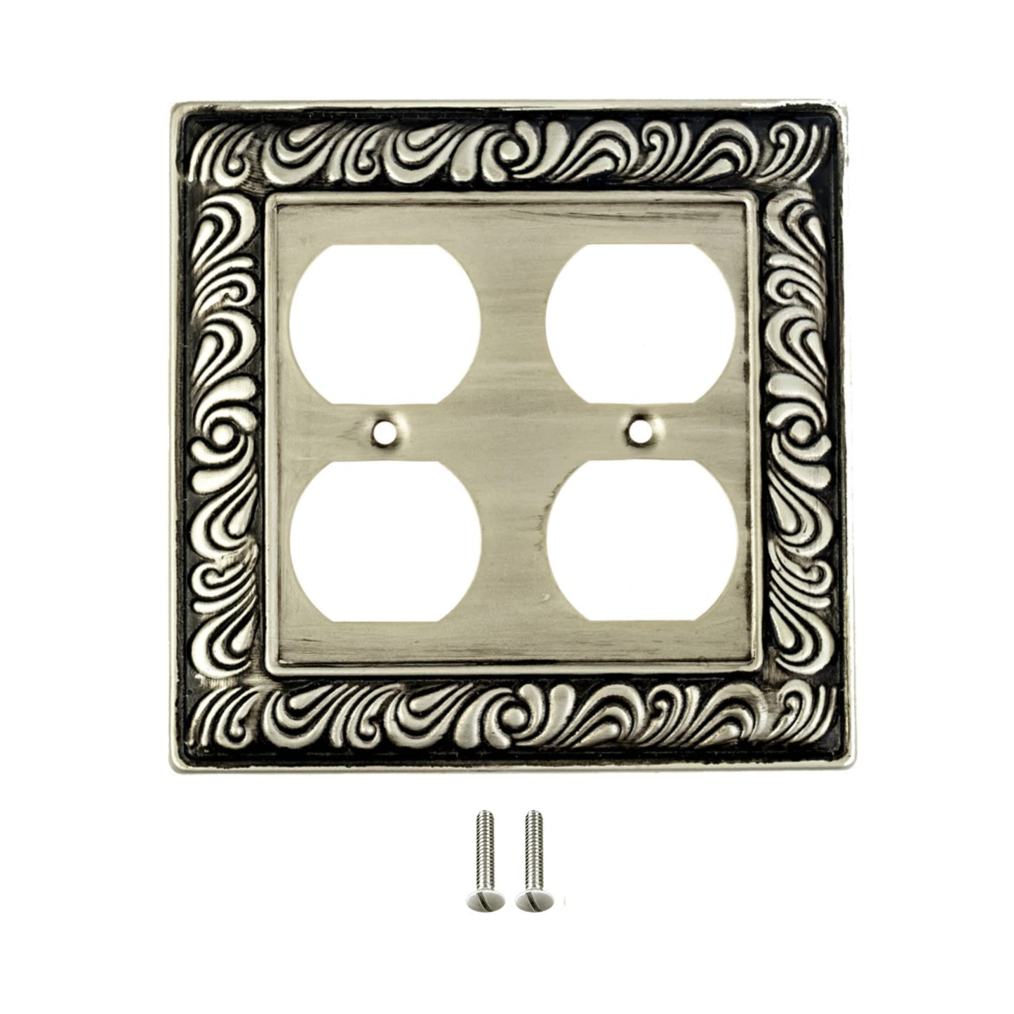 Baroque Brilliance Wall Plate Collection - Satin Pewter