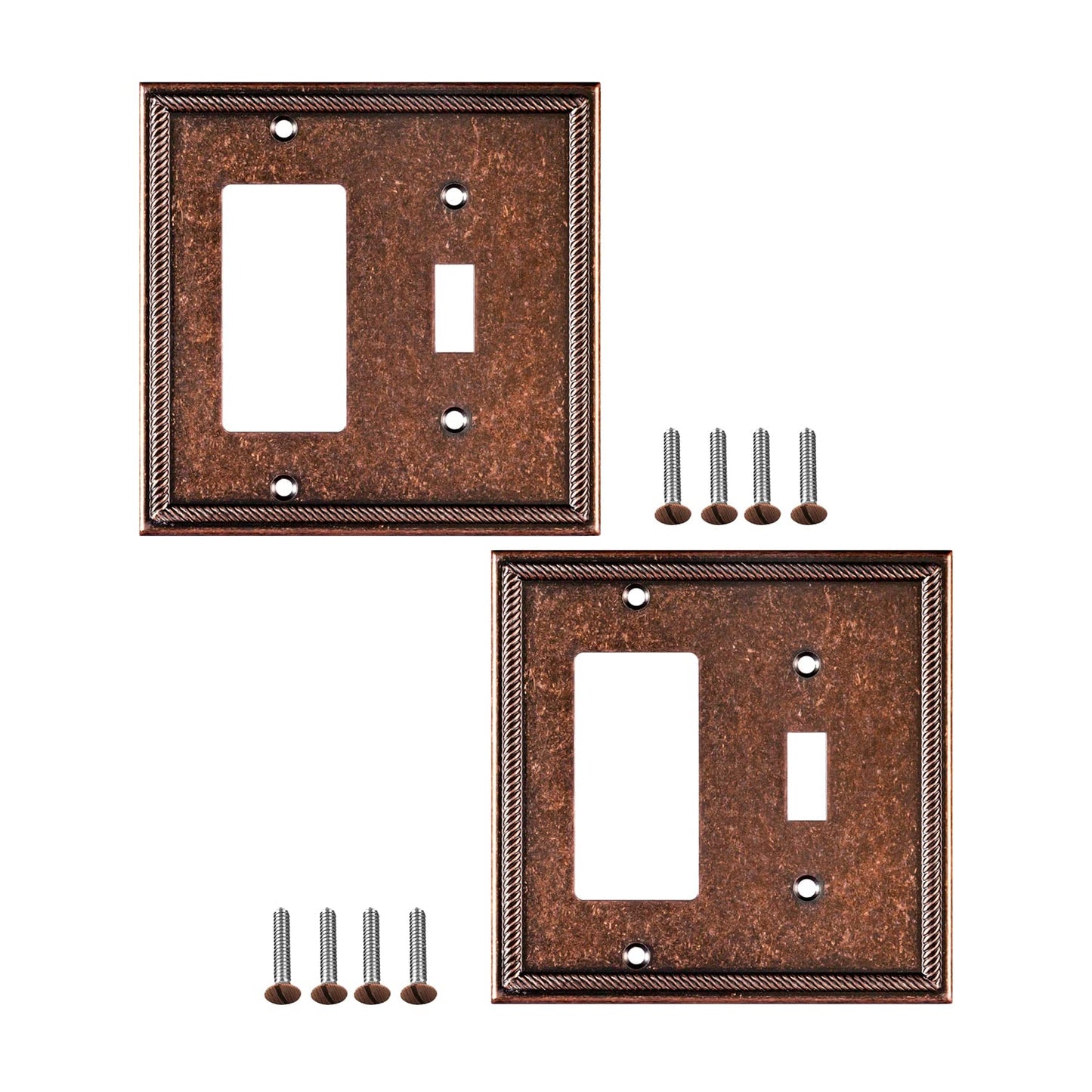 Antique Elegance Wall Plates Collection - Sponged Copper