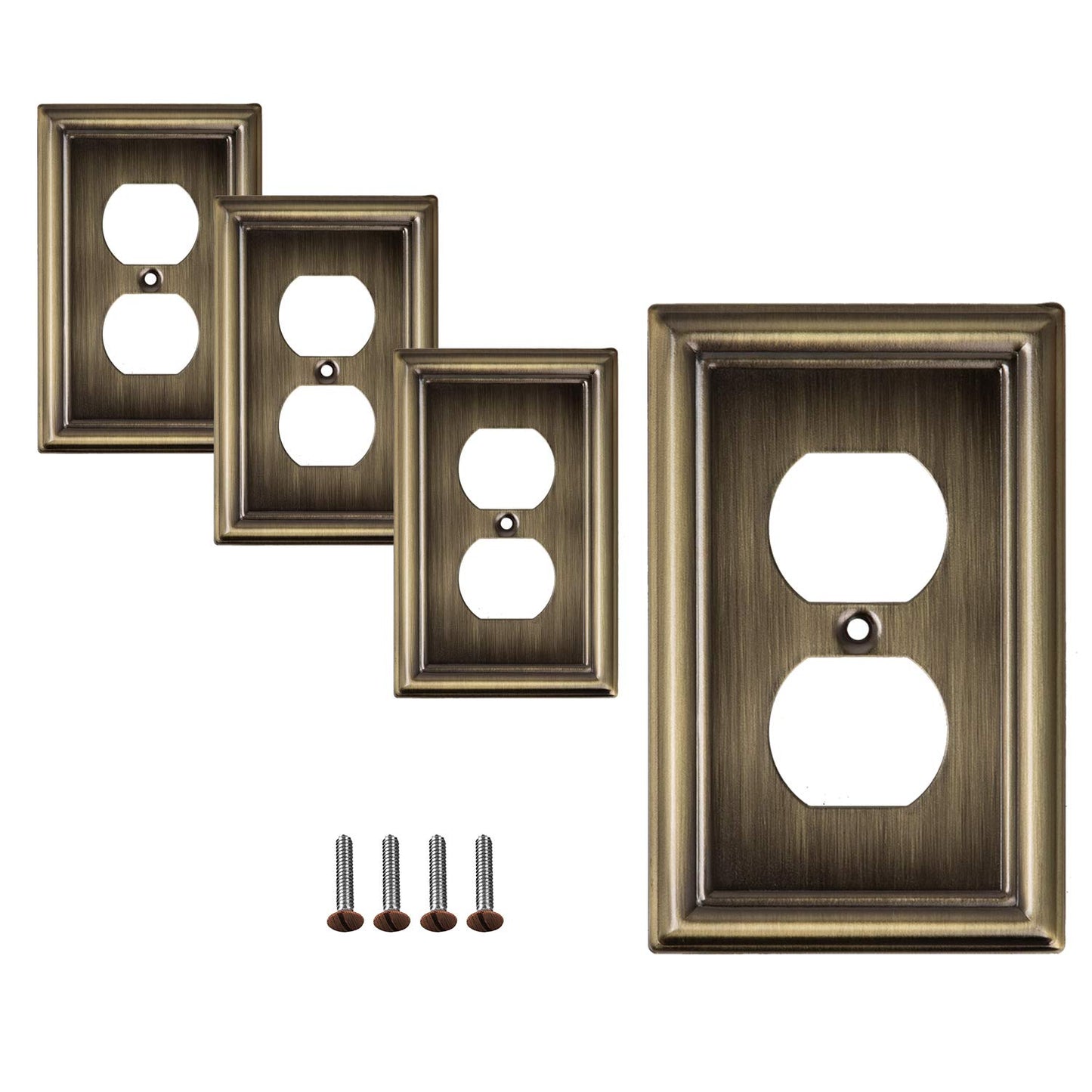 Luxe Essence Wall Plate Collection - Antique Brass