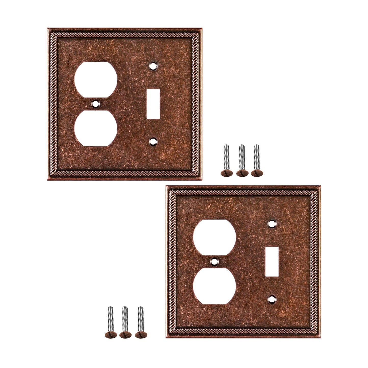 Antique Elegance Wall Plates Collection - Sponged Copper