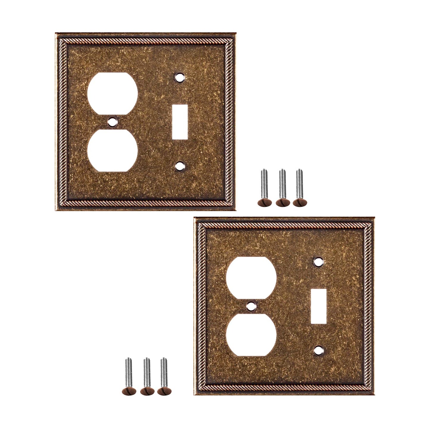 Antique Elegance Wall Plate Collection - Sponged Bronze