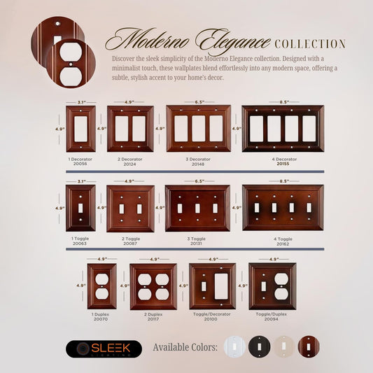 Moderno Elegance Wall Plate Collection - Mahogany