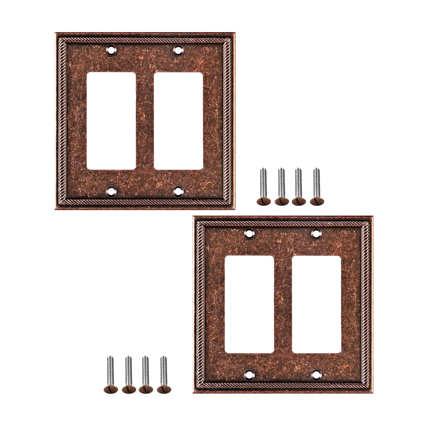 Antique Elegance Wall Plates Collection - Sponged Copper