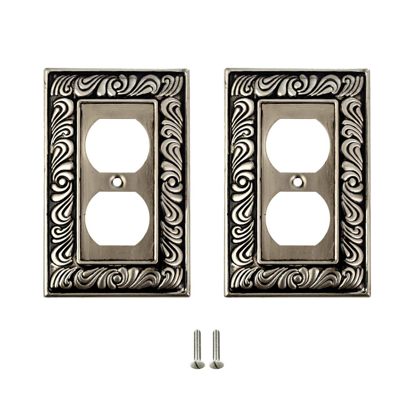 Baroque Brilliance Wall Plate Collection - Satin Pewter