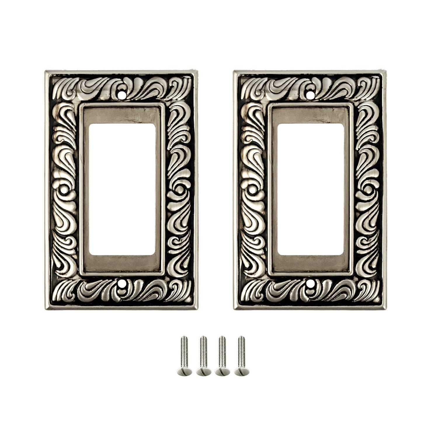 Baroque Brilliance Wall Plate Collection - Satin Pewter