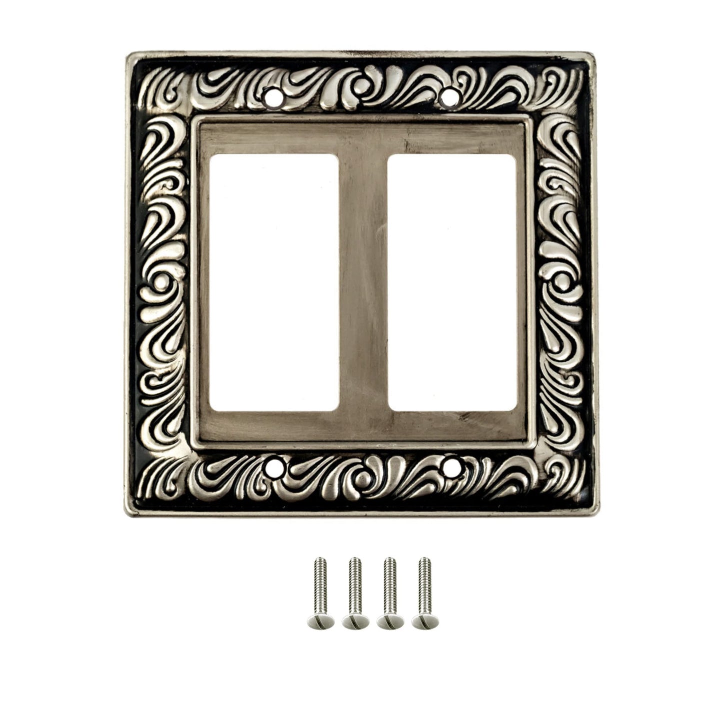 Baroque Brilliance Wall Plate Collection - Satin Pewter