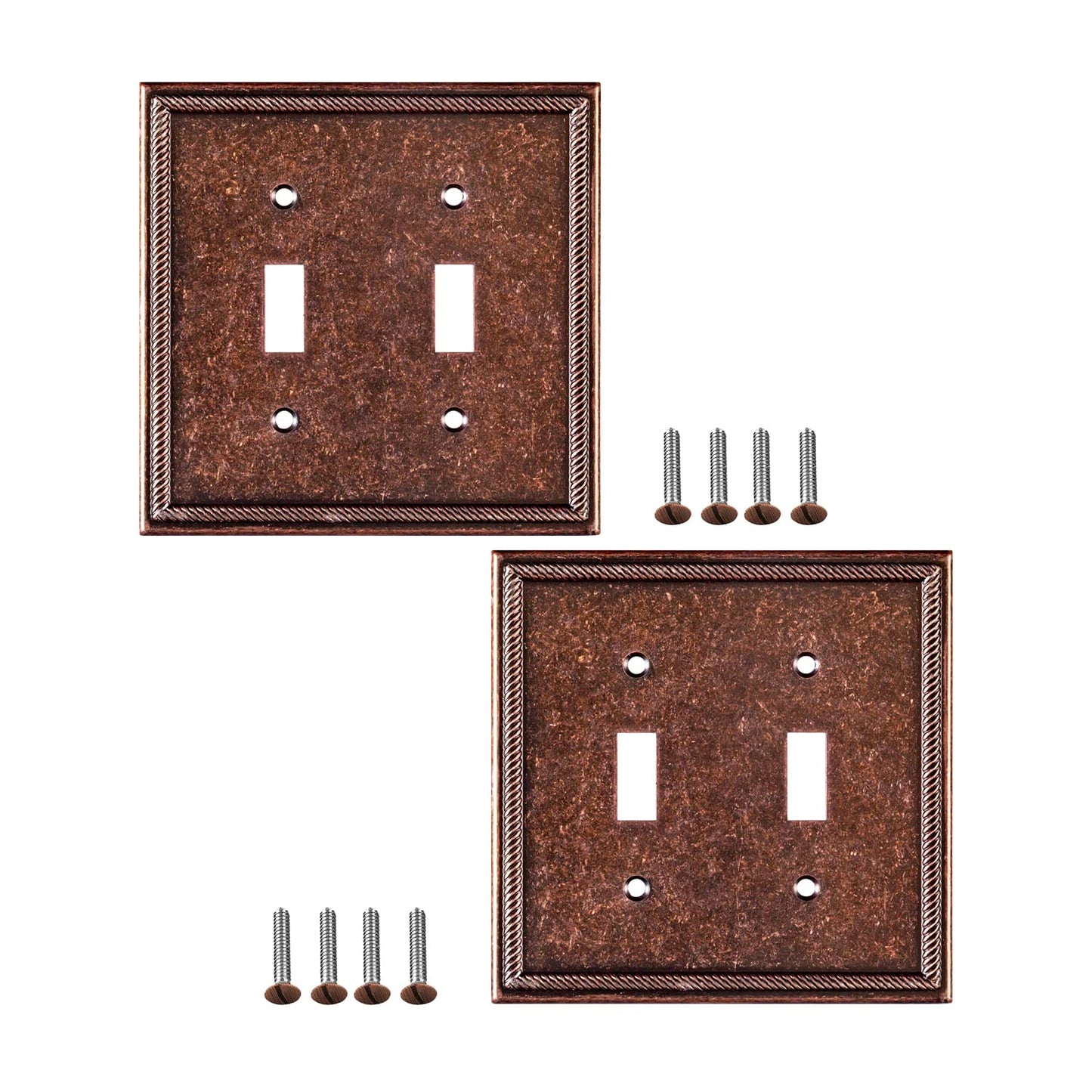 Antique Elegance Wall Plates Collection - Sponged Copper