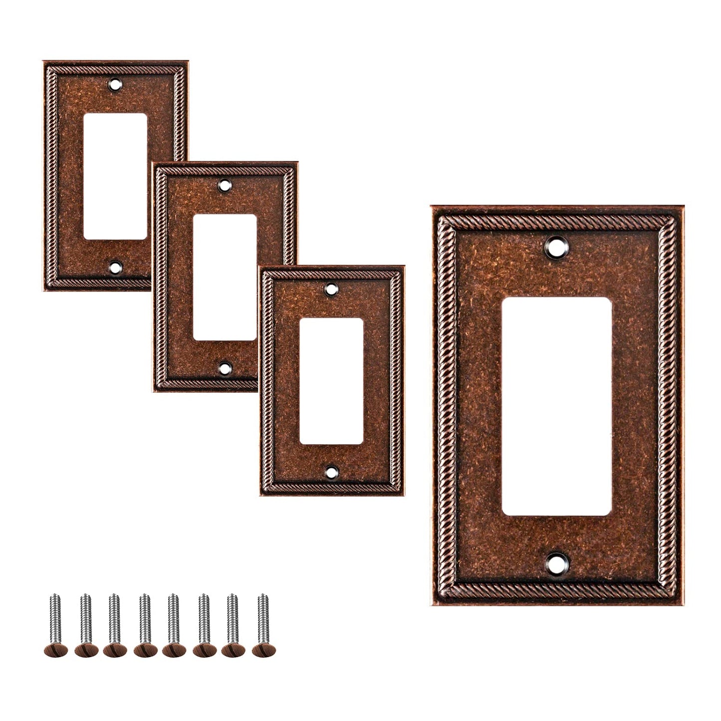 Antique Elegance Wall Plates Collection - Sponged Copper