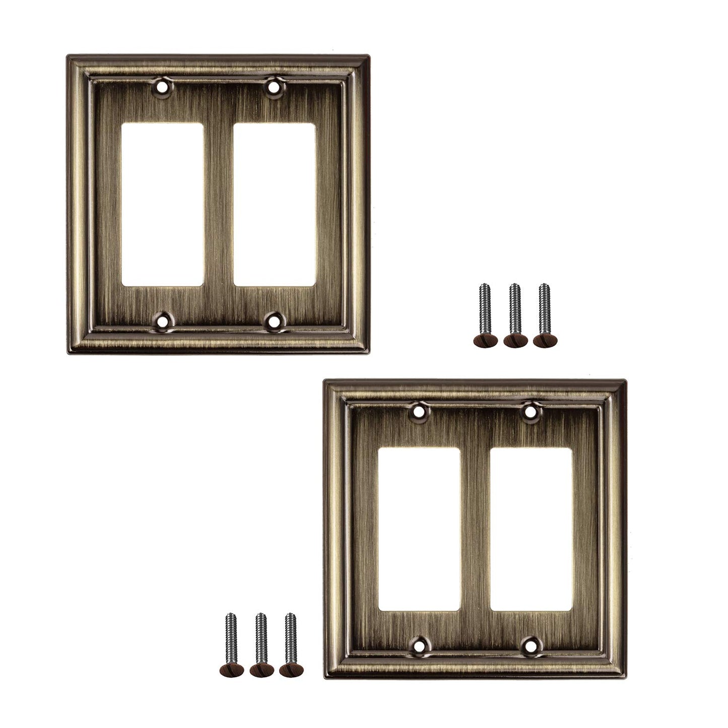 Luxe Essence Wall Plate Collection - Antique Brass