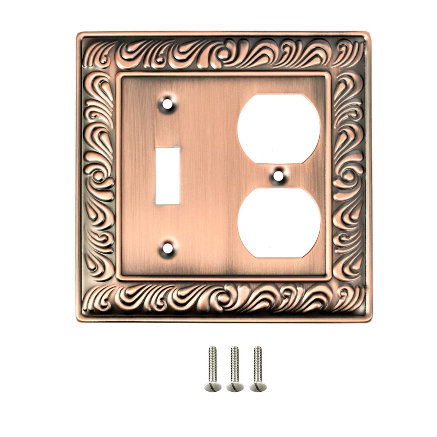 Baroque Brilliance Wall Plate Collection - Antique Copper