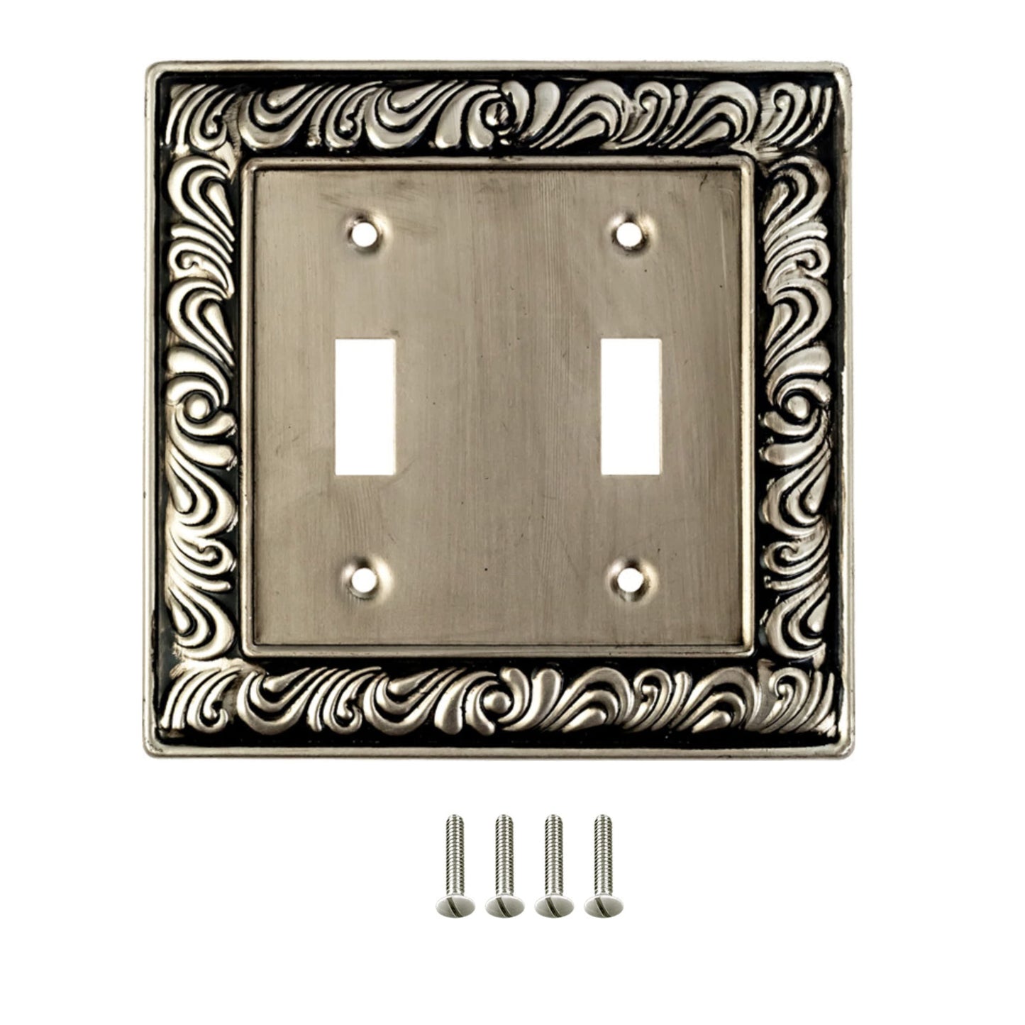 Baroque Brilliance Wall Plate Collection - Satin Pewter