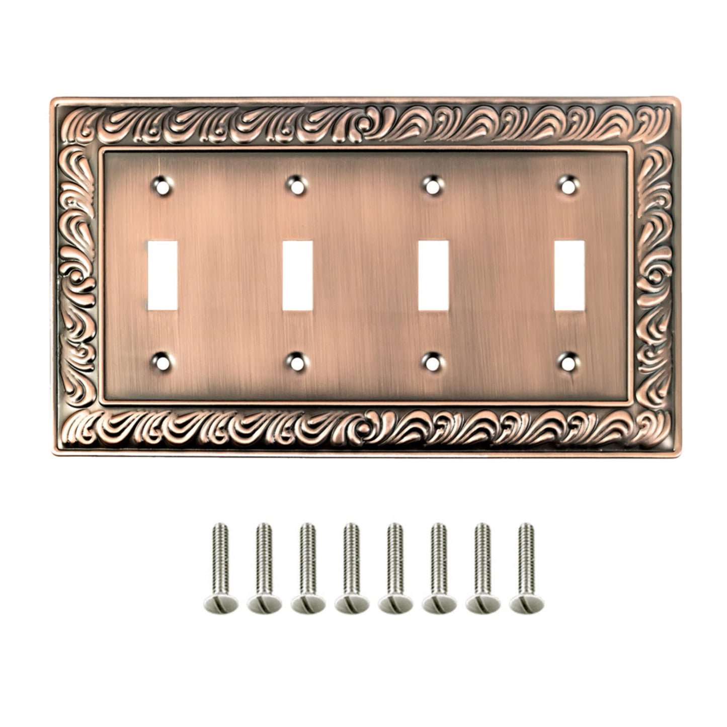 Baroque Brilliance Wall Plate Collection - Antique Copper