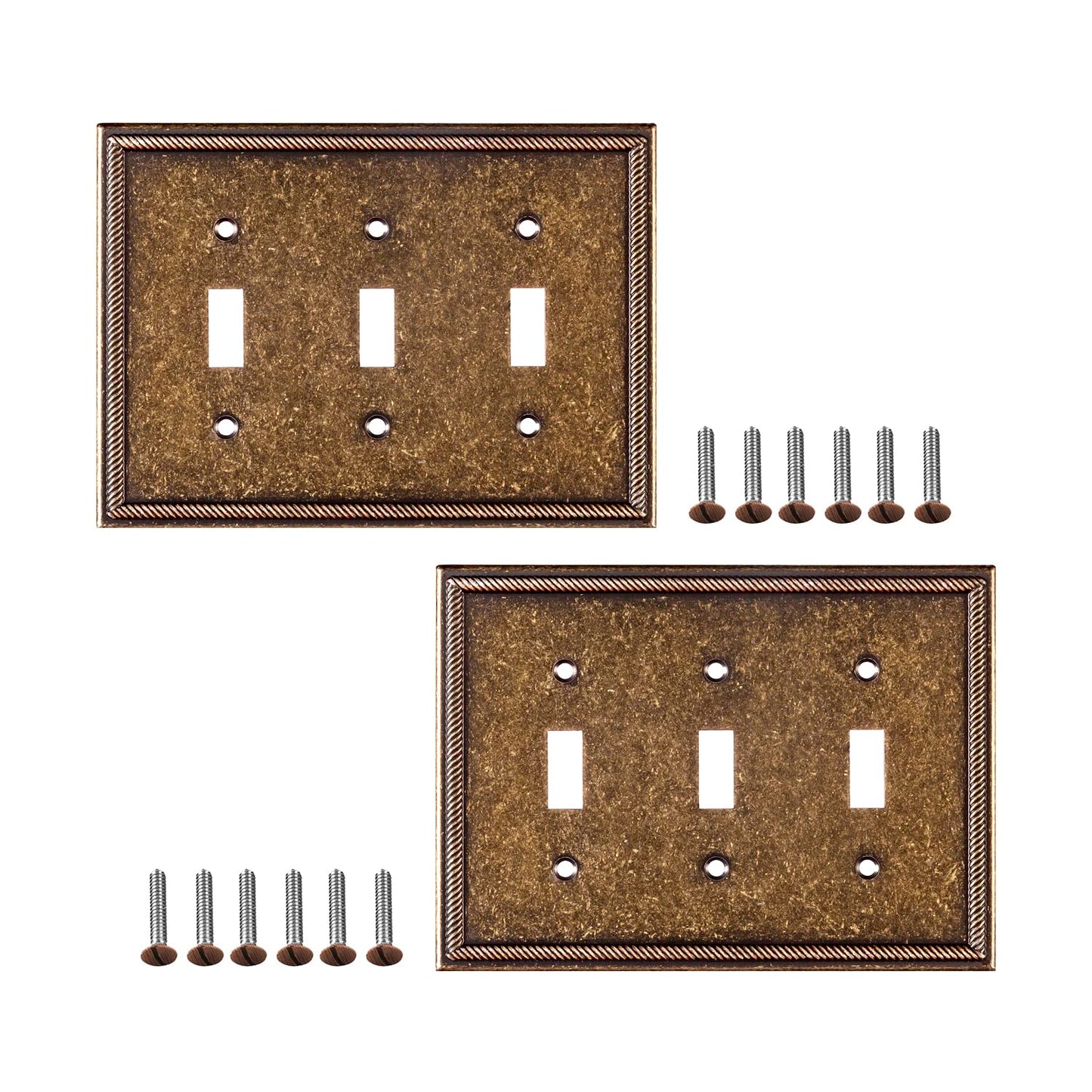 Antique Elegance Wall Plate Collection - Sponged Bronze