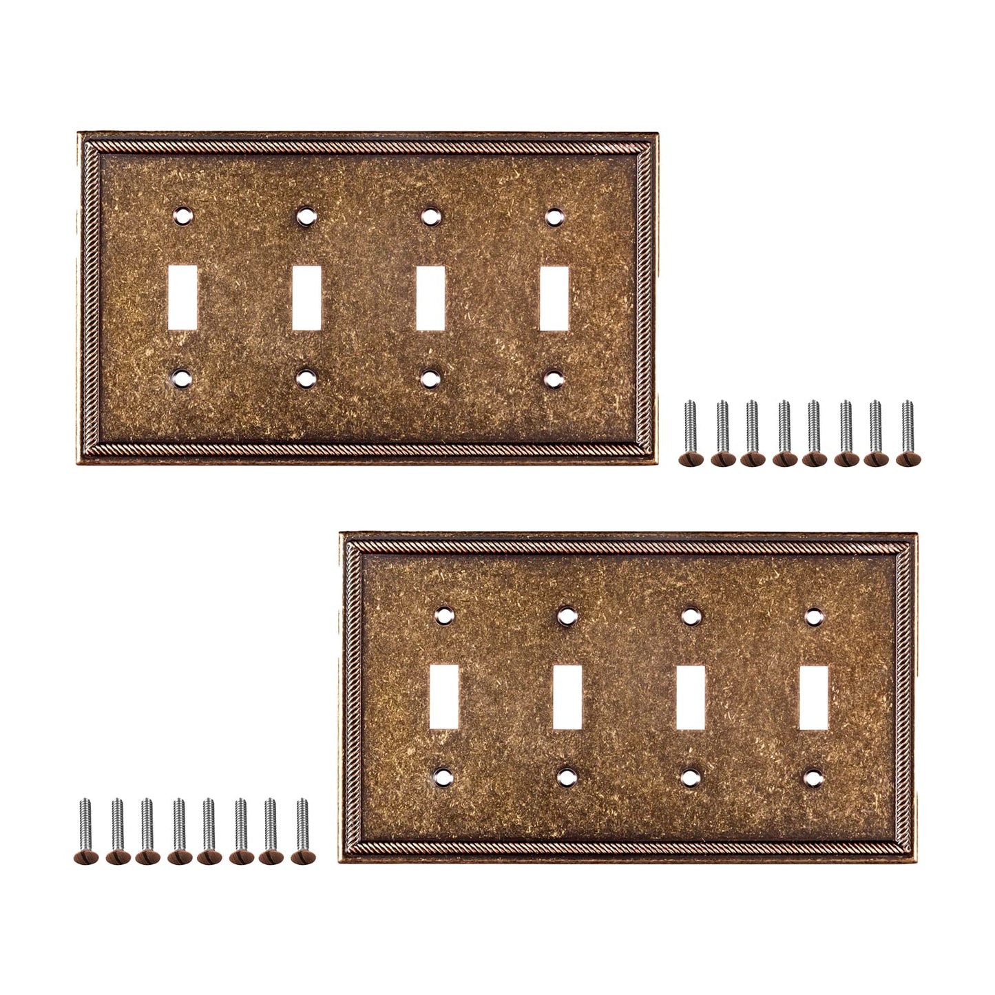 Antique Elegance Wall Plate Collection - Sponged Bronze