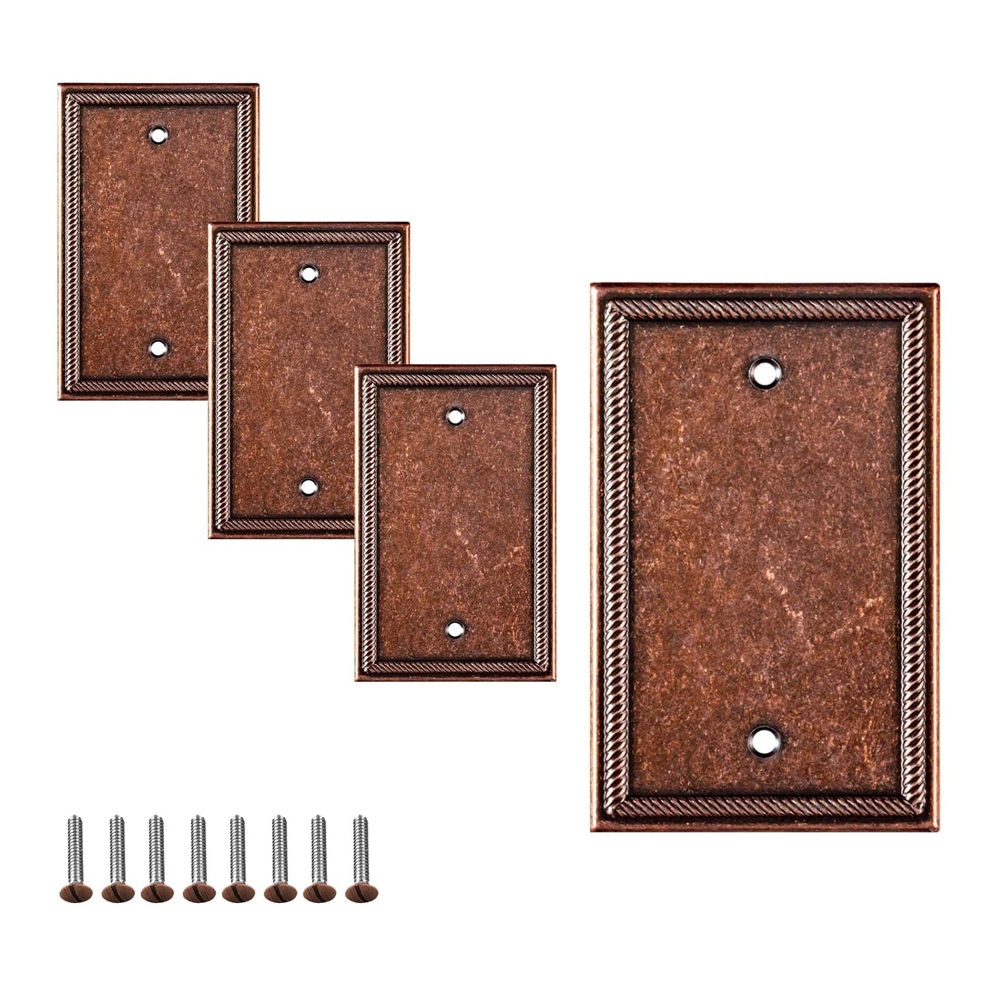 Antique Elegance Wall Plates Collection - Sponged Copper