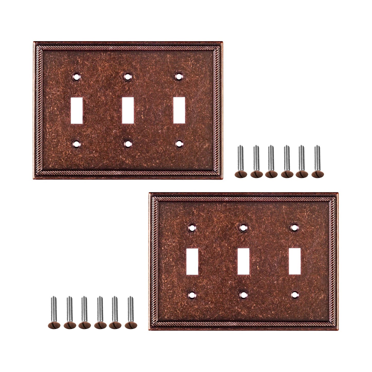 Antique Elegance Wall Plates Collection - Sponged Copper