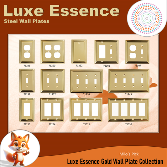 Luxe Essence Wall Plate Collection - Gold