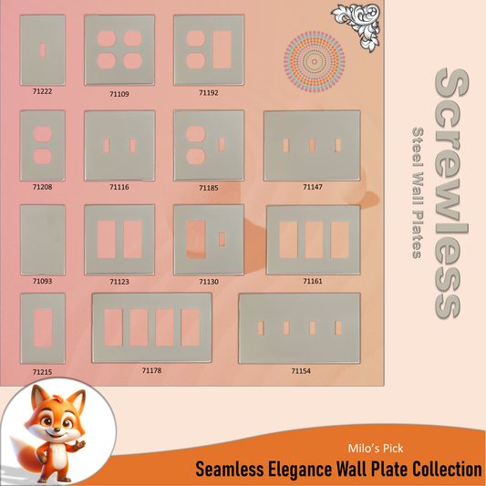 Seamless Elegance Screwless Wall Plate Collection - Satin Nickel