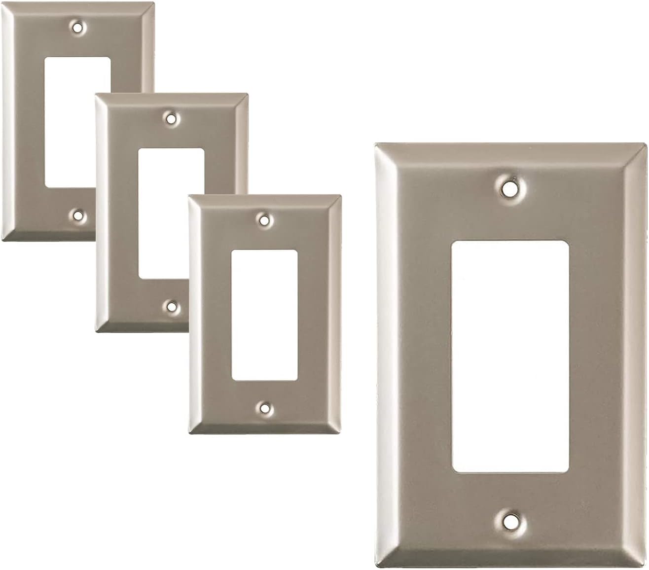 Sleek Canvas Elegance Wall Plate Collection - Satin Nickel