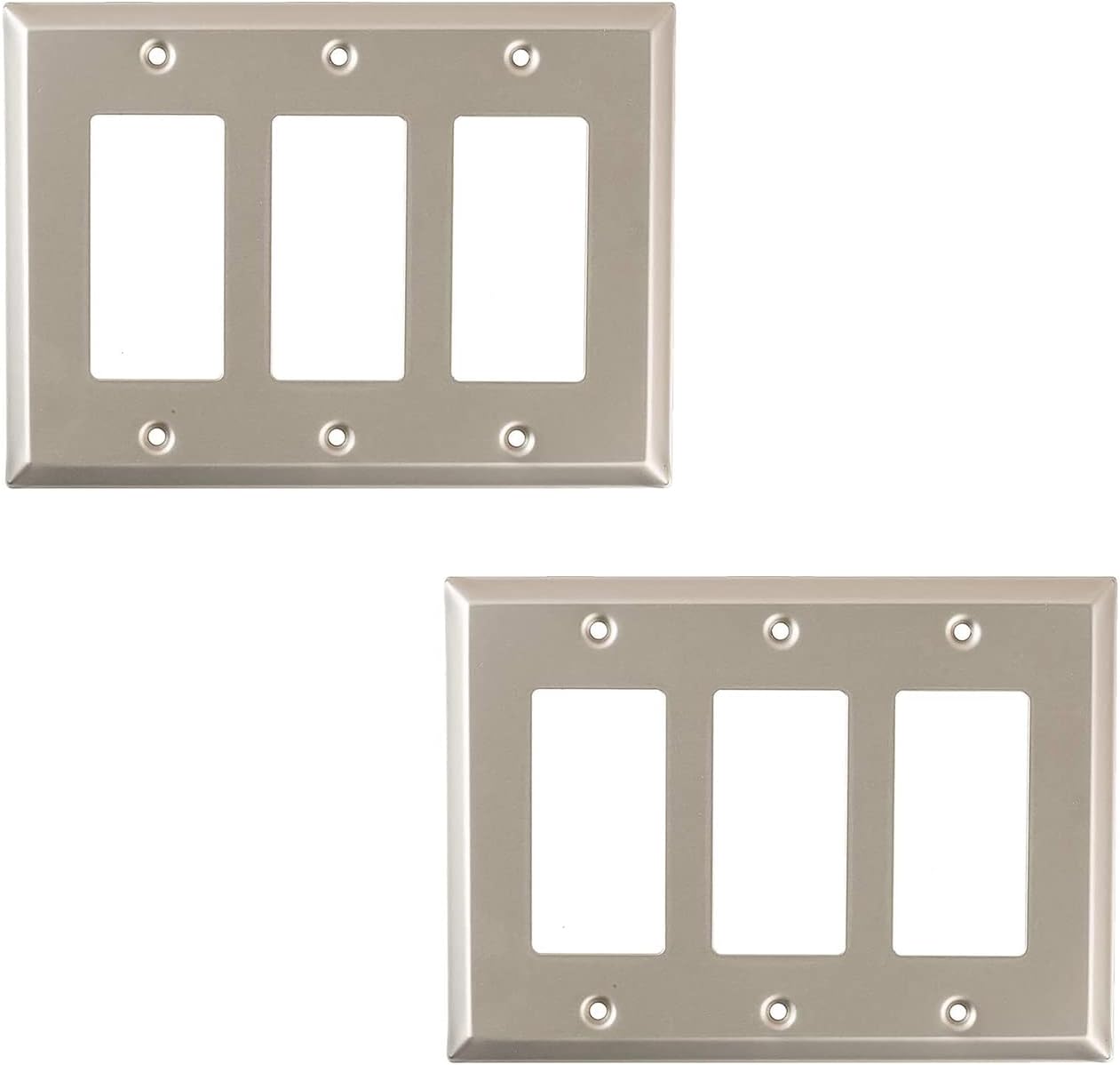 Sleek Canvas Elegance Wall Plate Collection - Satin Nickel