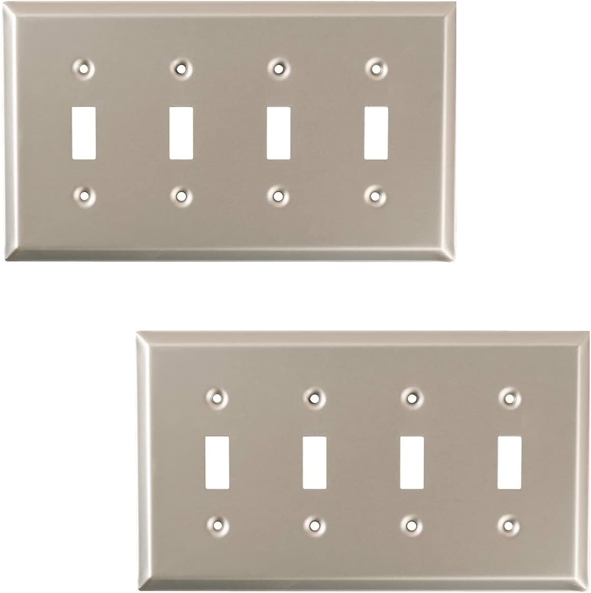 Sleek Canvas Elegance Wall Plate Collection - Satin Nickel